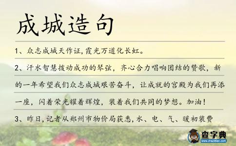 成城造句