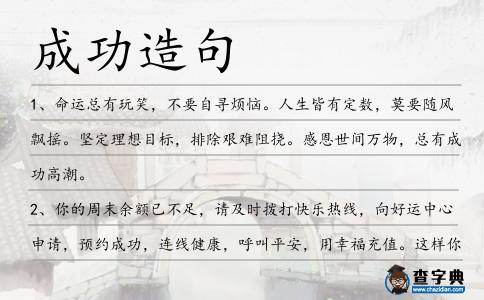 成功造句