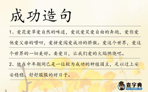 成功造句