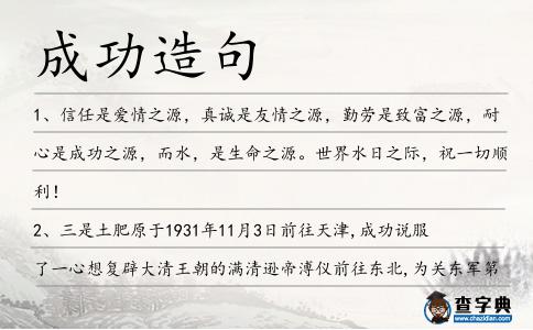 成功造句