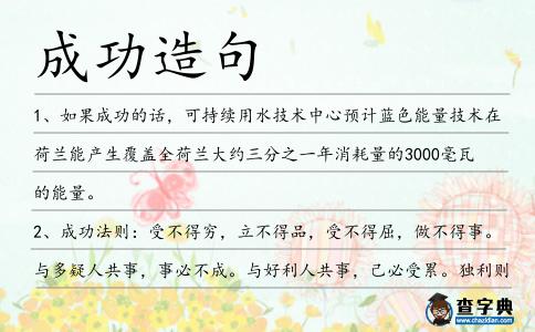 成功造句