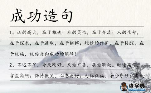 成功造句
