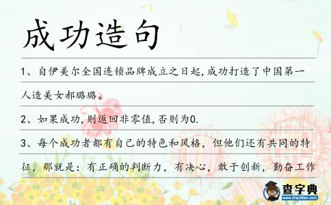 成功造句