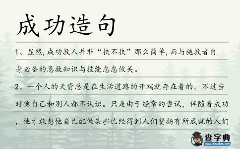 成功造句