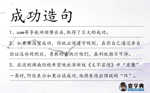 成功造句