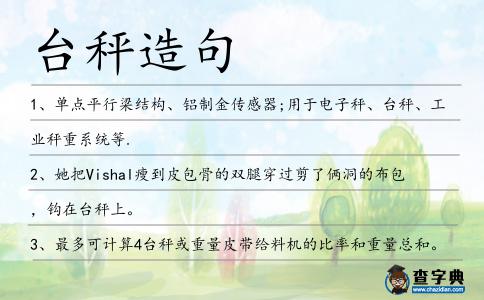 臺秤造句