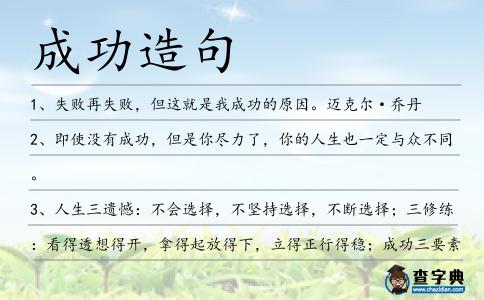 成功造句