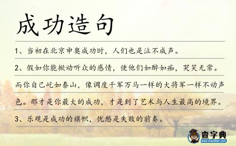 成功造句