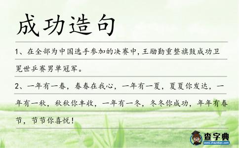 成功造句