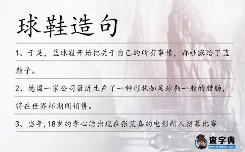球鞋造句