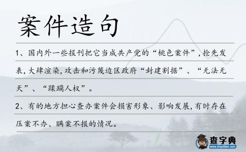 案件造句