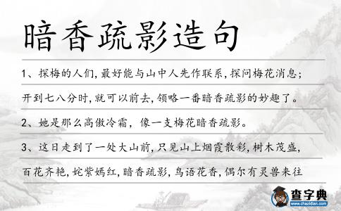 暗香疏影造句