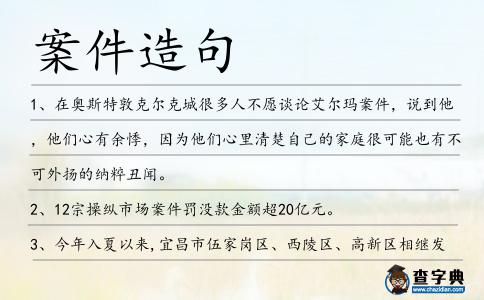 案件造句