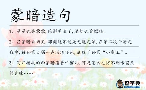 蒙暗造句