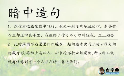 暗中造句