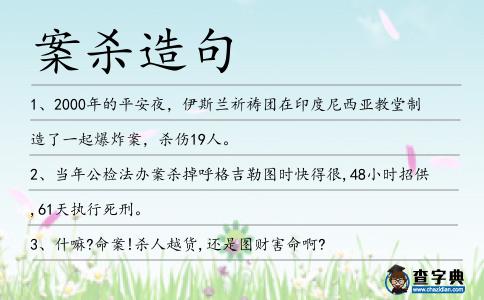 案殺造句