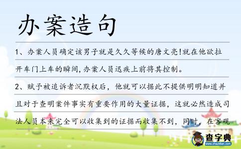 辦案造句