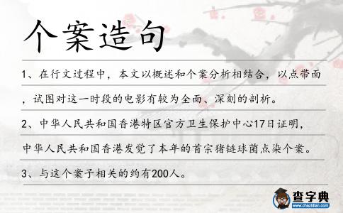 個案造句