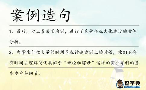 案例造句