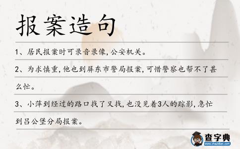 報案造句
