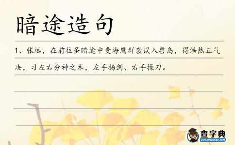 暗途造句