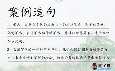 案例造句