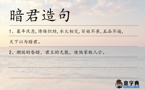 暗君造句