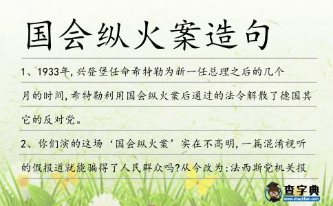 國會縱火案造句