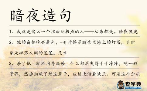 暗夜造句