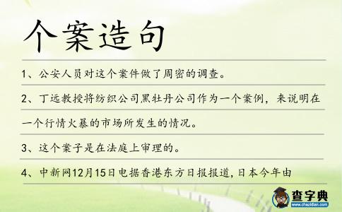 個案造句