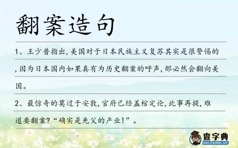 翻案造句