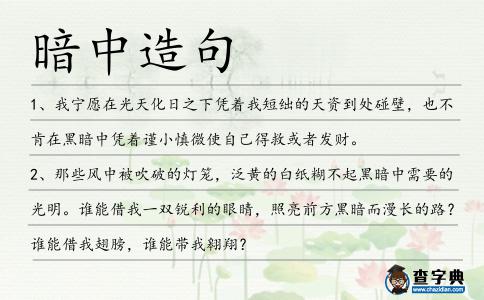 暗中造句