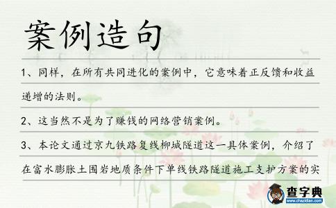 案例造句