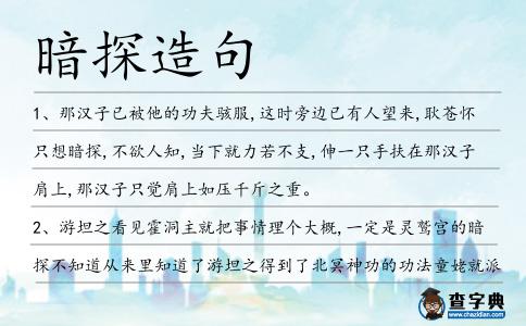 暗探造句