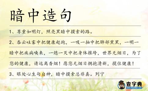 暗中造句