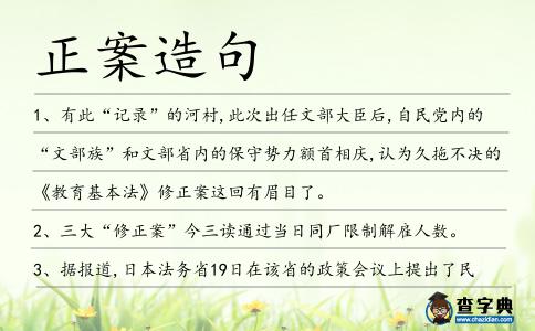正案造句