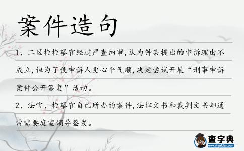 案件造句