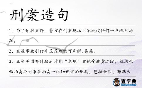 刑案造句