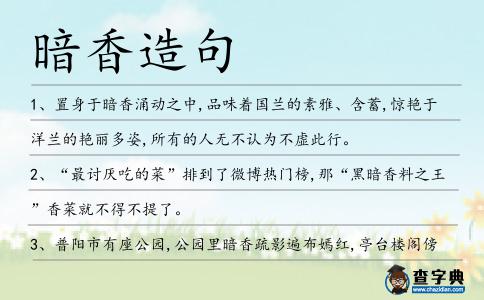 暗香造句