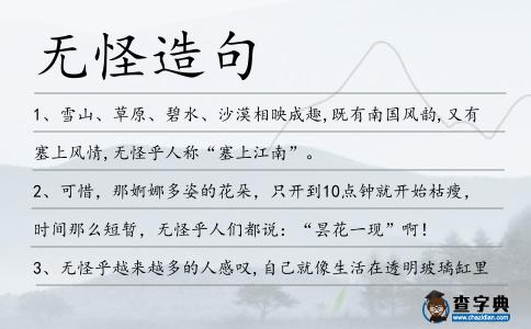 無怪造句