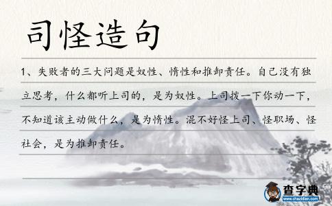 司怪造句
