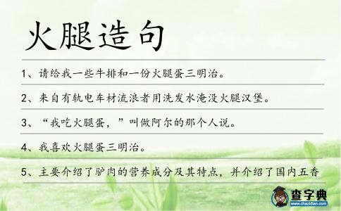 火腿造句