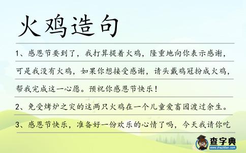 火雞造句