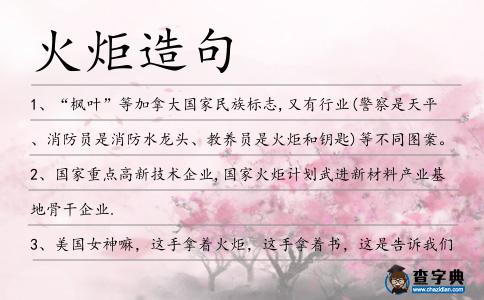 火炬造句