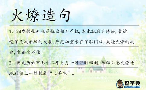 火燎造句