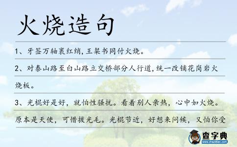火燒造句