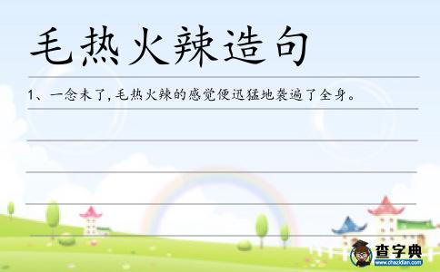 毛熱火辣造句