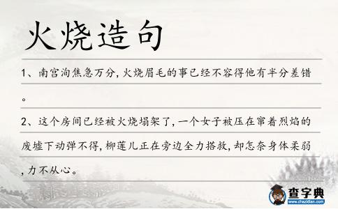 火燒造句