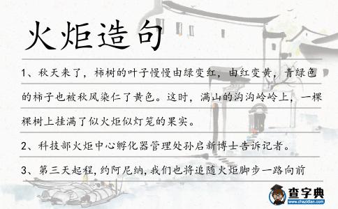 火炬造句