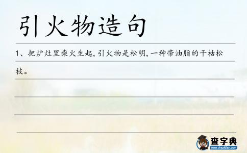 引火物造句